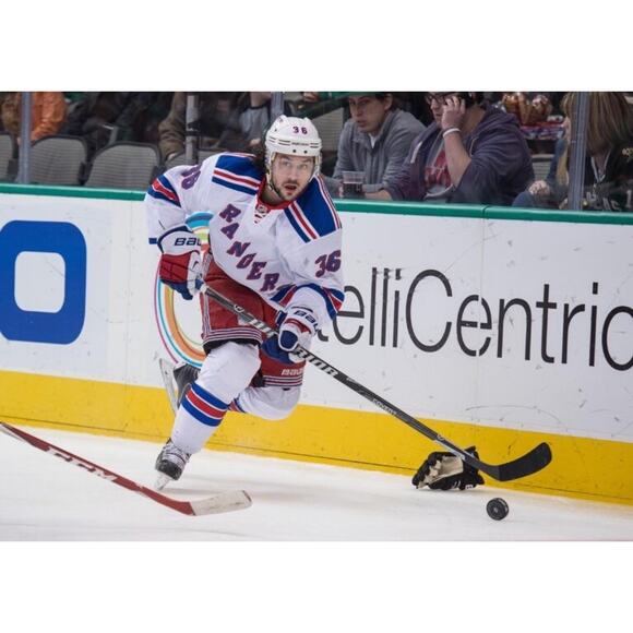 New York Rangers Mats Zuccarello Reebok CCM NHL Jersey W/ fight strap Size 52 - Picture 6 of 12